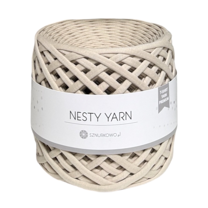 Przędza t-shirt yarn premium JASNY BEŻ