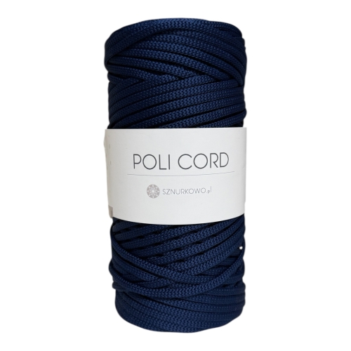 Sznurek poliestrowy płaski 5mm GRANATOWY
