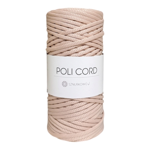 Sznurek poliestrowy płaski 5mm IVORY