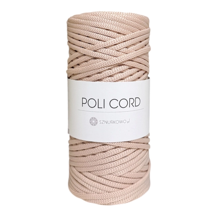 Sznurek poliestrowy płaski 5mm IVORY