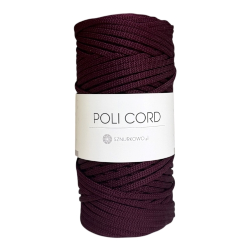 Sznurek poliestrowy płaski 5mm MARSALA