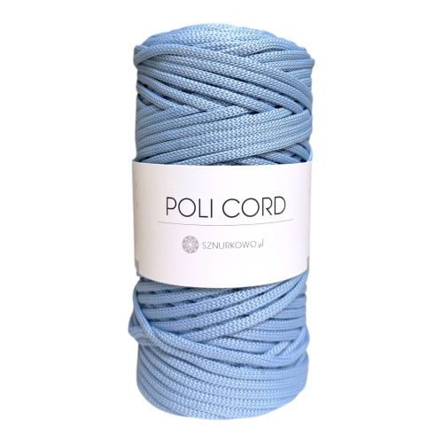 Sznurek poliestrowy płaski 5mm SKY BLUE