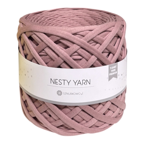 T shirt yarn premium XL BRUDNY RÓŻ