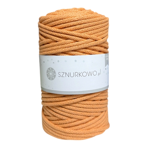 Sznurek bawełniany 5mm pleciony BRZOSKWINIOWY