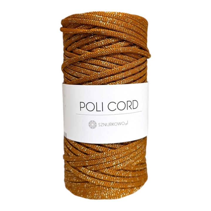 sznurek poliestrowy płaski 5mm glitter