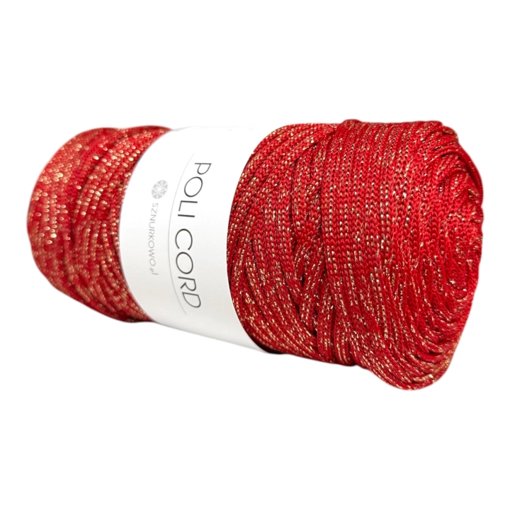sznurek poliestrowy płaski 5mm glitter